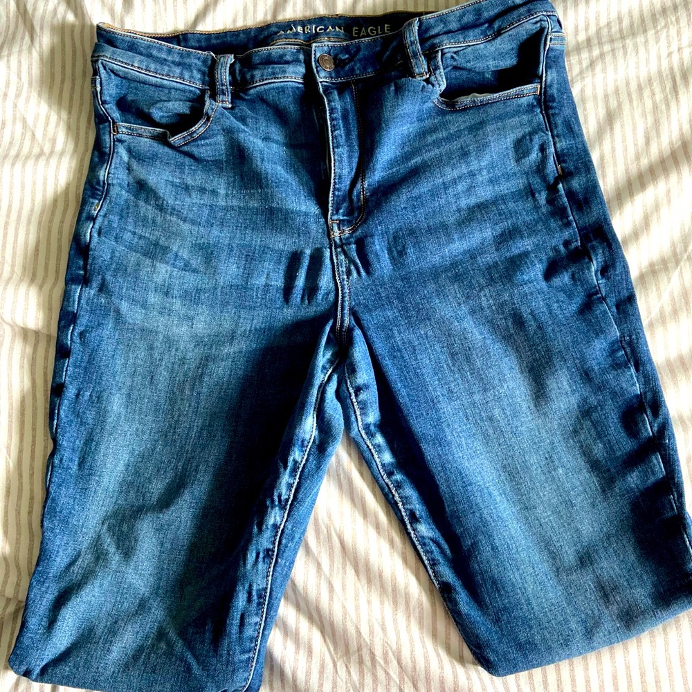 American eagle super high rise jegging size 16 short
